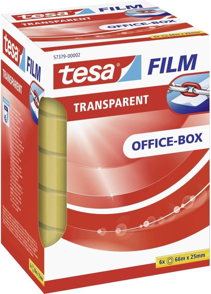 Tesa Sticky Tape 57379-00002-00, Transparent, 25 mm x 66 m
