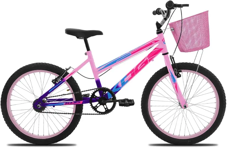 Bicicleta Aro 20 Infantil Feminina KOG – Quadro Aço Carbono e Freio V‑Brake – Saúde, Lazer e Segurança