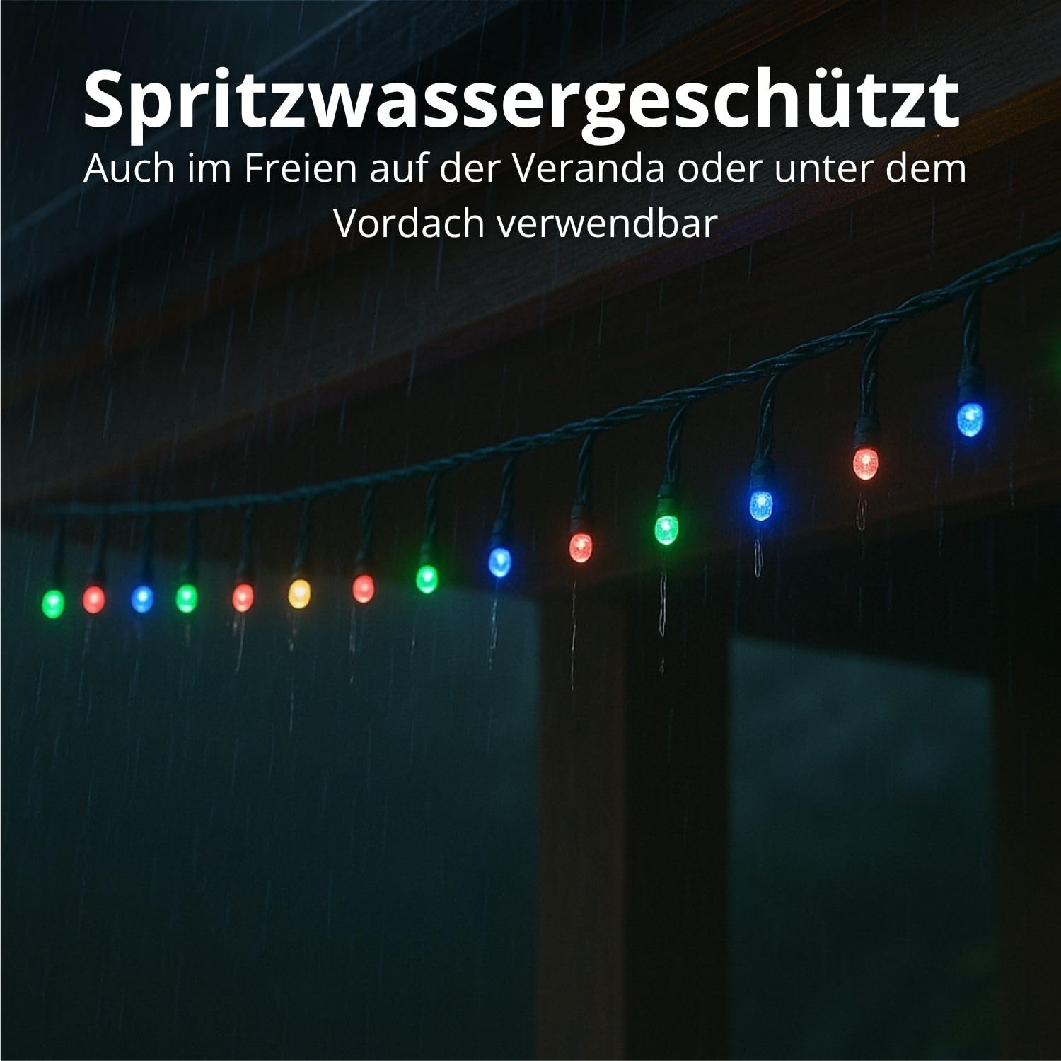 FLINQ Lichterkette Weihnachtsbaum 19m - Mit App steuerbar | Weihnachtsbeleuchtung Außen und Innen - Lichterkette Outdoor Strom 160 LEDs - RGB mehrfarbig