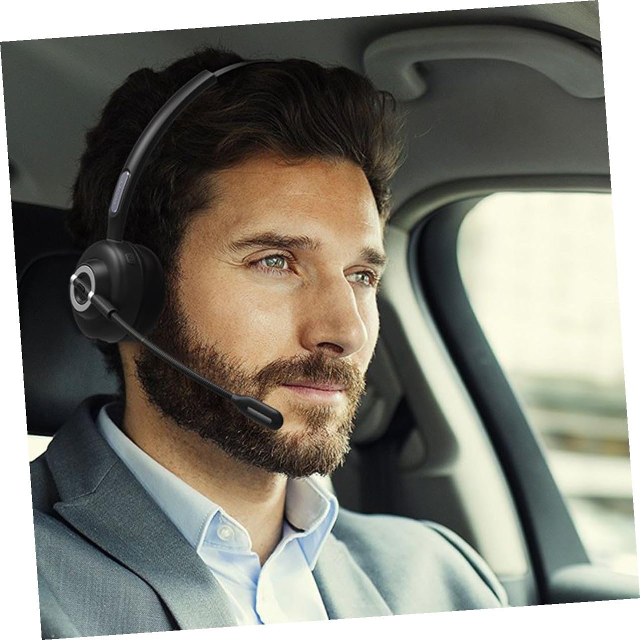 Cuffie Archetto Wireless 5.0 con Riduzione Rumore Attiva, Morbide e Comode, per Fitness, Materiale Abs e Pu