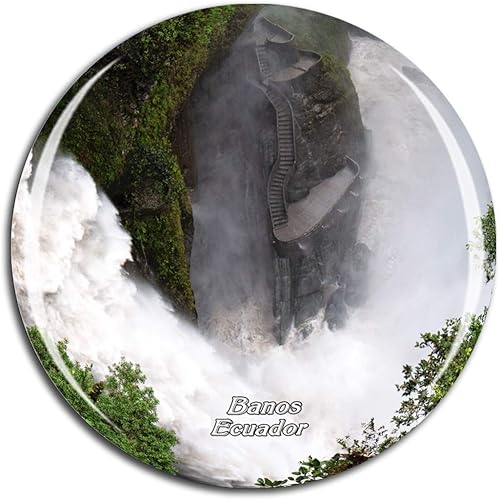 Weekino Ecuador Natural Magic Ecuador Banos imán para nevera 3D cristal turístico ciudad viaje recuerdo colección regalo fuerte refrigerador adhesivo