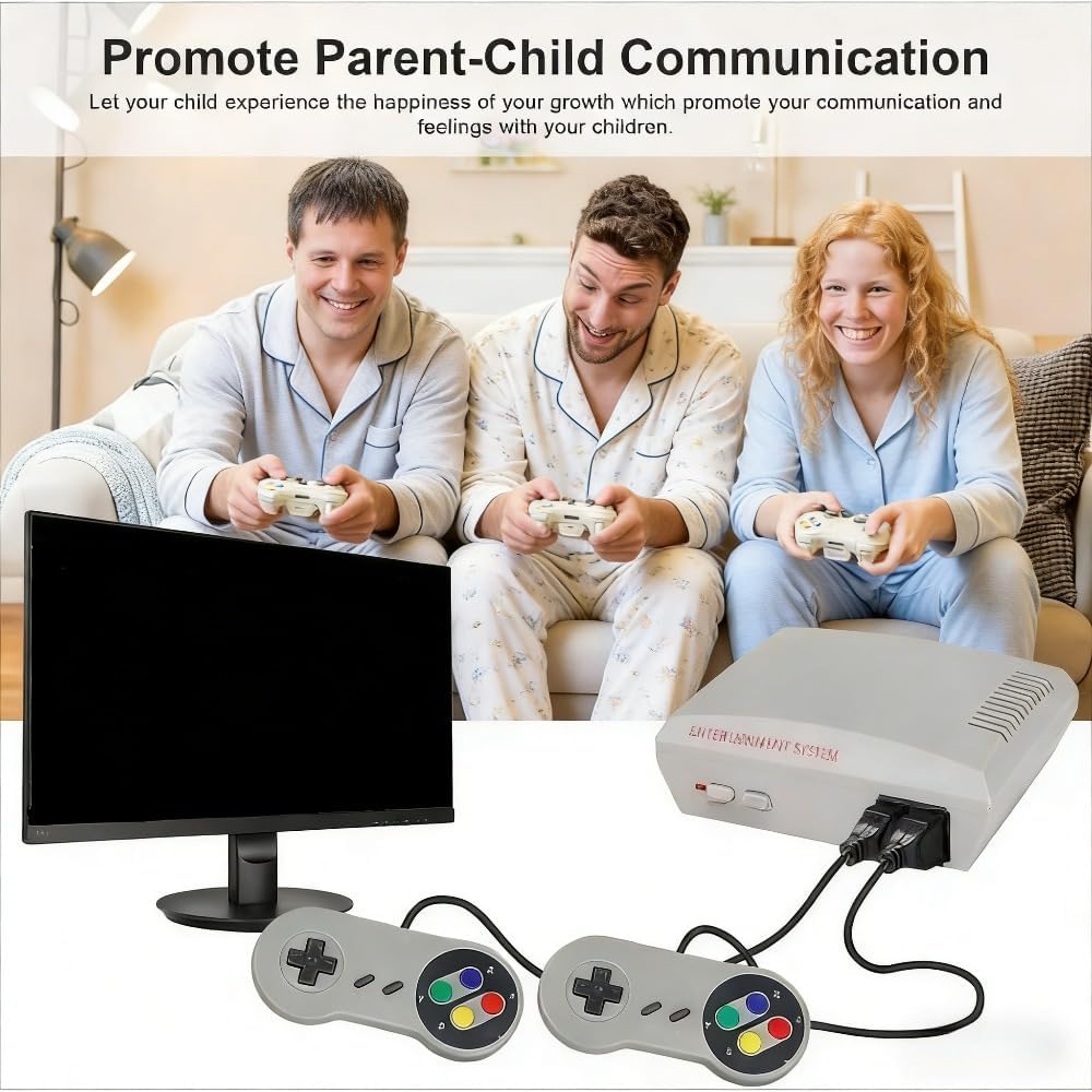 TV Retro Game Console with 300+ Classic Games Plug & Play Entertainment System with Dual Wired Controllers Ideal for Family and Friends