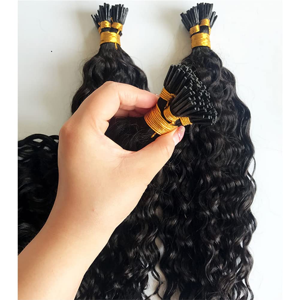 Amazon.com : I Tip Hair Extensions Human Hair Water Wave 22  display picture 1