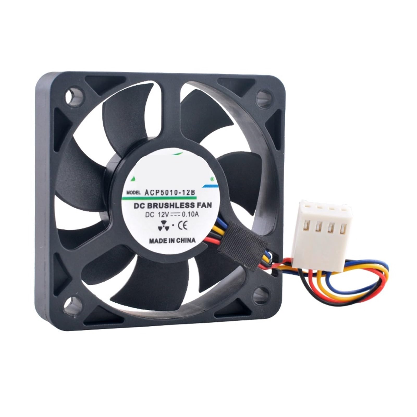 JJKKOZVQF 5010-12B 50x50x10mm DC12V 0.1A 4-Pin PWM 8000RPM Dual Ball Bearing Fan