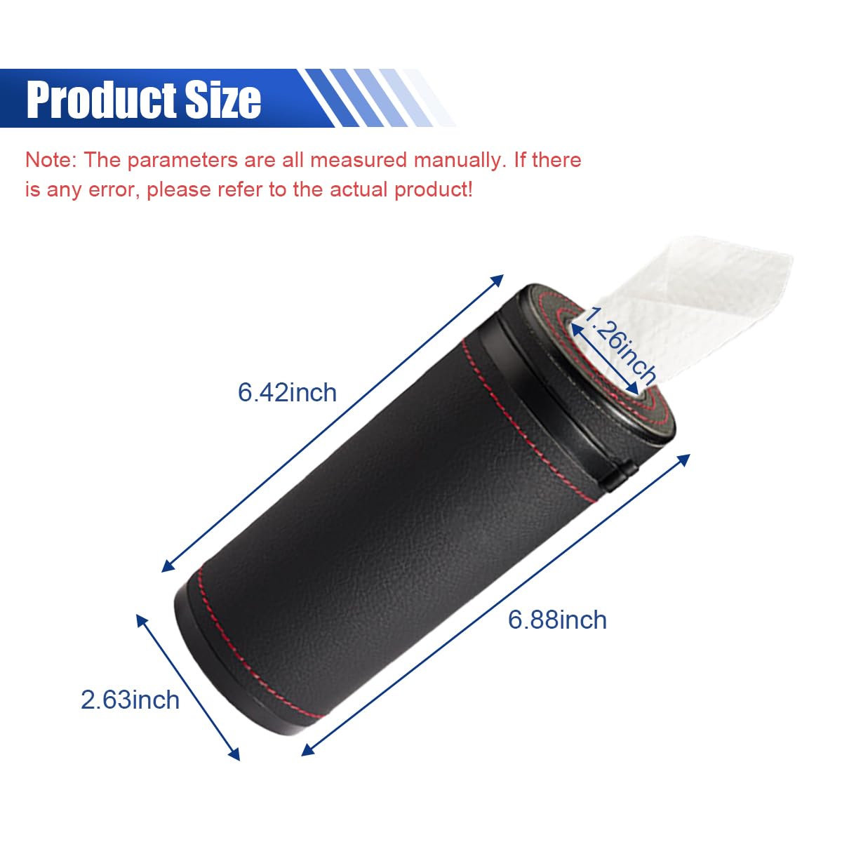 LAINLOY Car Tissues Holder, Multifunctional Tissue Cylinder Boxes, Car Tissues Canned, Travel Tissue Tubes, Car Box Container Fit for Car Cup Holder Home Bathroom Office (Black)