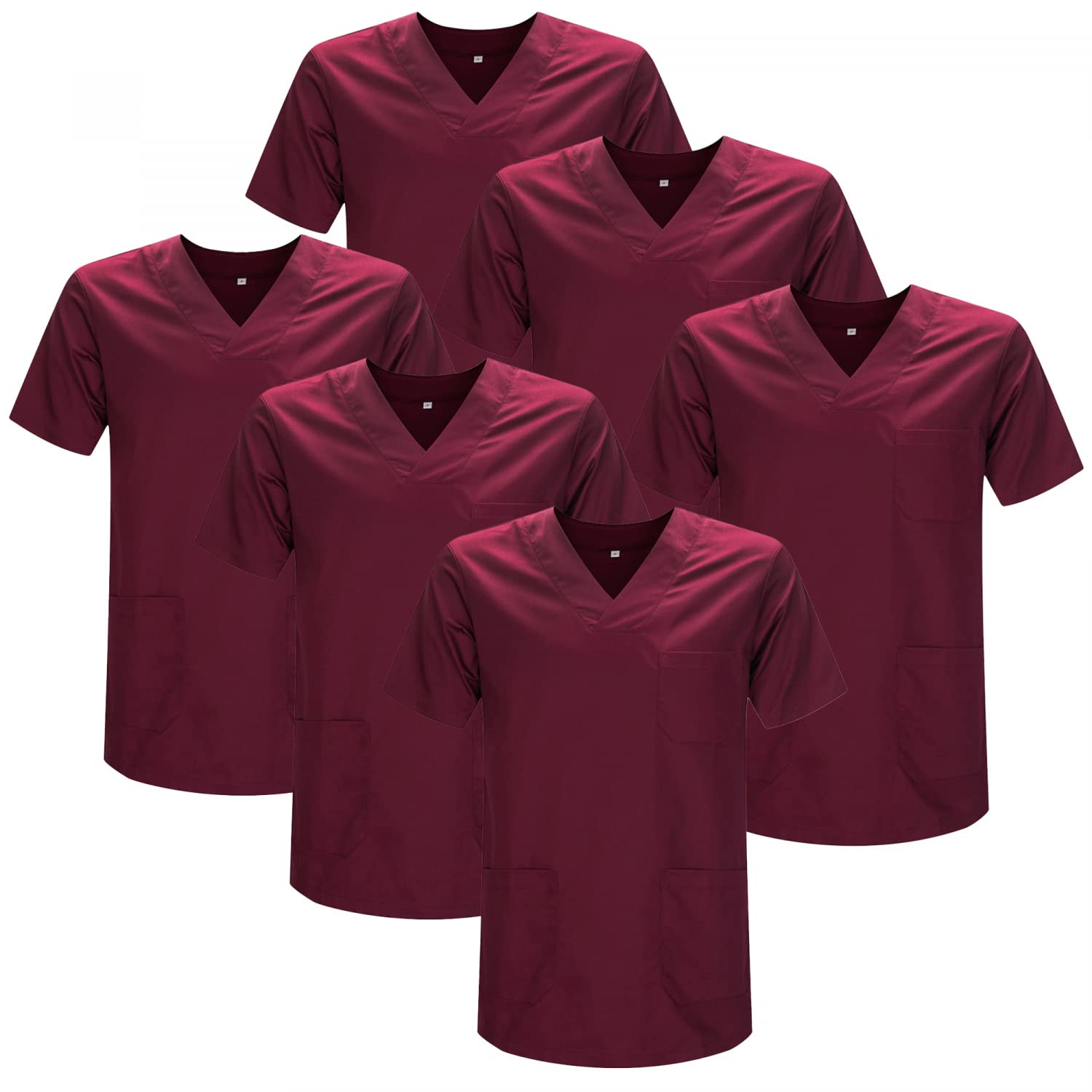 MISEMIYA - Pakiet 6 sztuk - Unisex medyczna medyczna pielęgniarka jednolite opieki zdrowotnej, Granat 21, 3XL