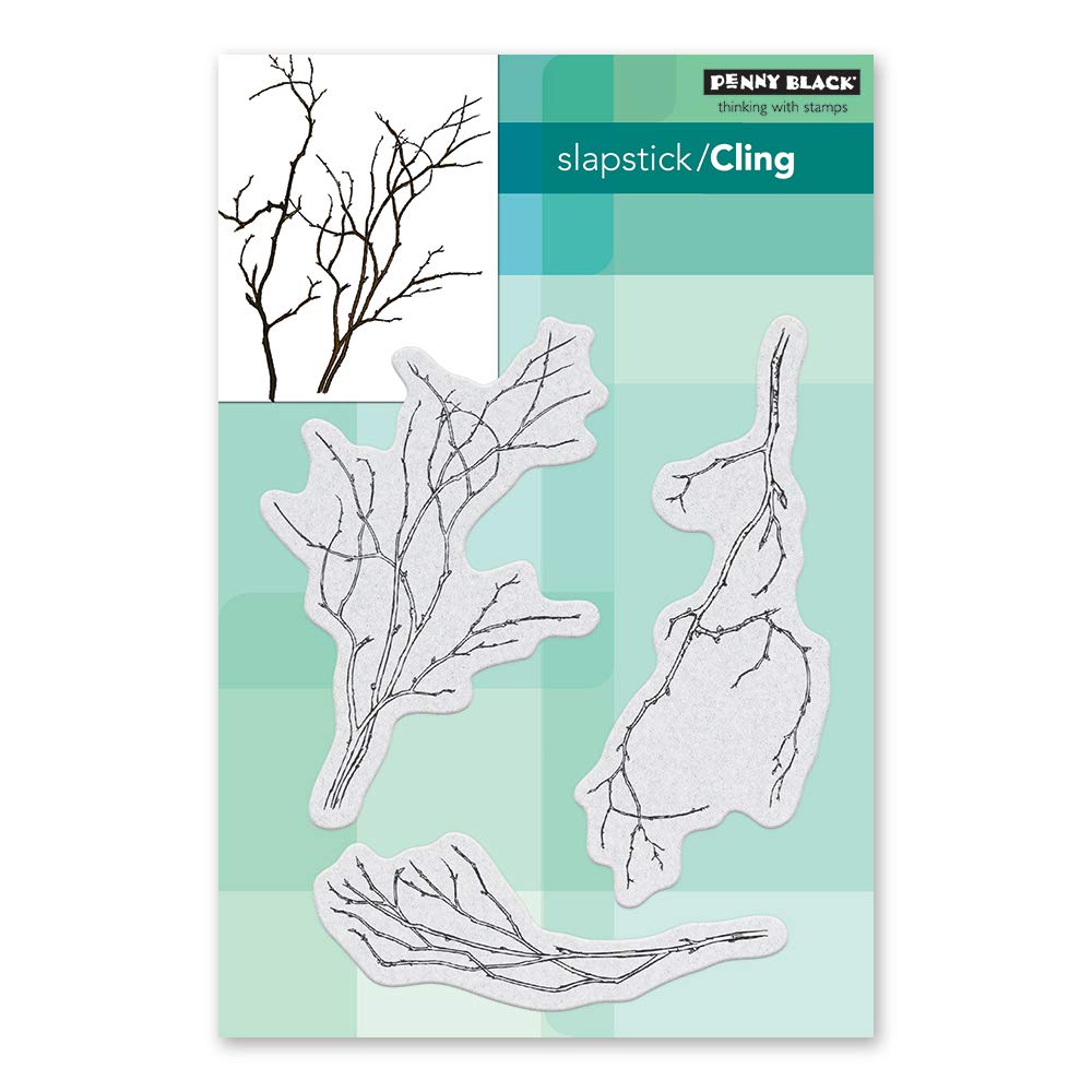 Penny Black Gray Cling Stamps-Winter Branches