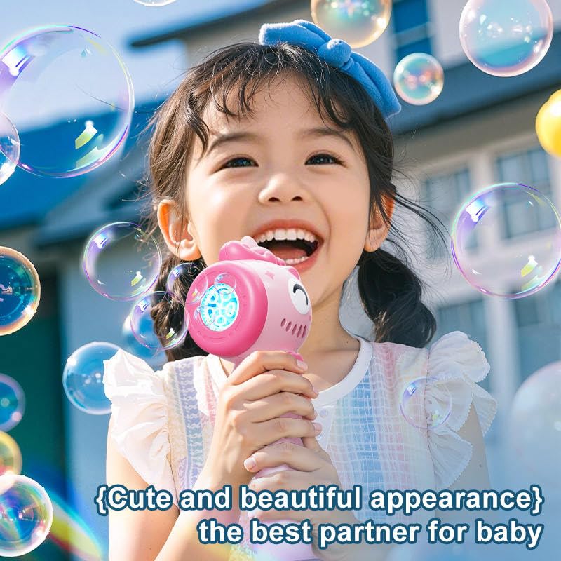 Image of Storio Bubble Wand Machine for Kids 3+ Years - Unicorn | Automatic Bubble Maker Toy with LED Lights & 12 Bubble Holes | Outdoor Bubble Toy for Boys Girls | Birthday Return Gifts Party Favors for Kids