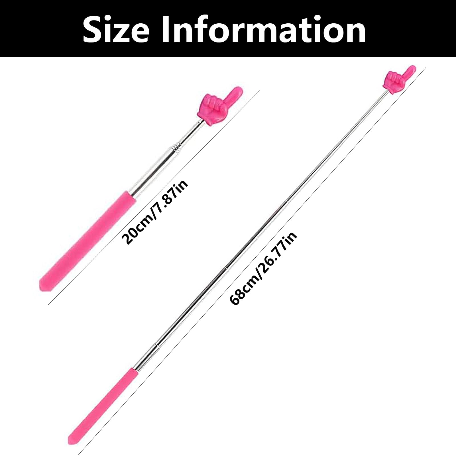 WQEDVN 3 PCS Finger Pointer Stick, Pointer Finger, Telescopic Pointer, Hand Pointer, Telescopic Teachers Pointer - Image 2