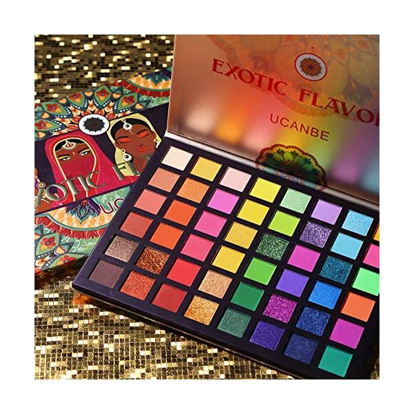 UCANBE-EXOTIC-FLAVORS-Neon-Eyeshadow-Makeup-Palette-48-Colorful-High-Pigmented-Rainbow-Matte-Shimmer-Glitter-Eye-Shadow-Make-Up-Pallet-Gift-Set UCANBE EXOTIC FLAVORS Neon Eyeshadow Makeup Palette - 48 Colorful High Pigmented - Rainbow Matte Shimmer Glitter Eye Shadow Make Up Pallet Gift Set