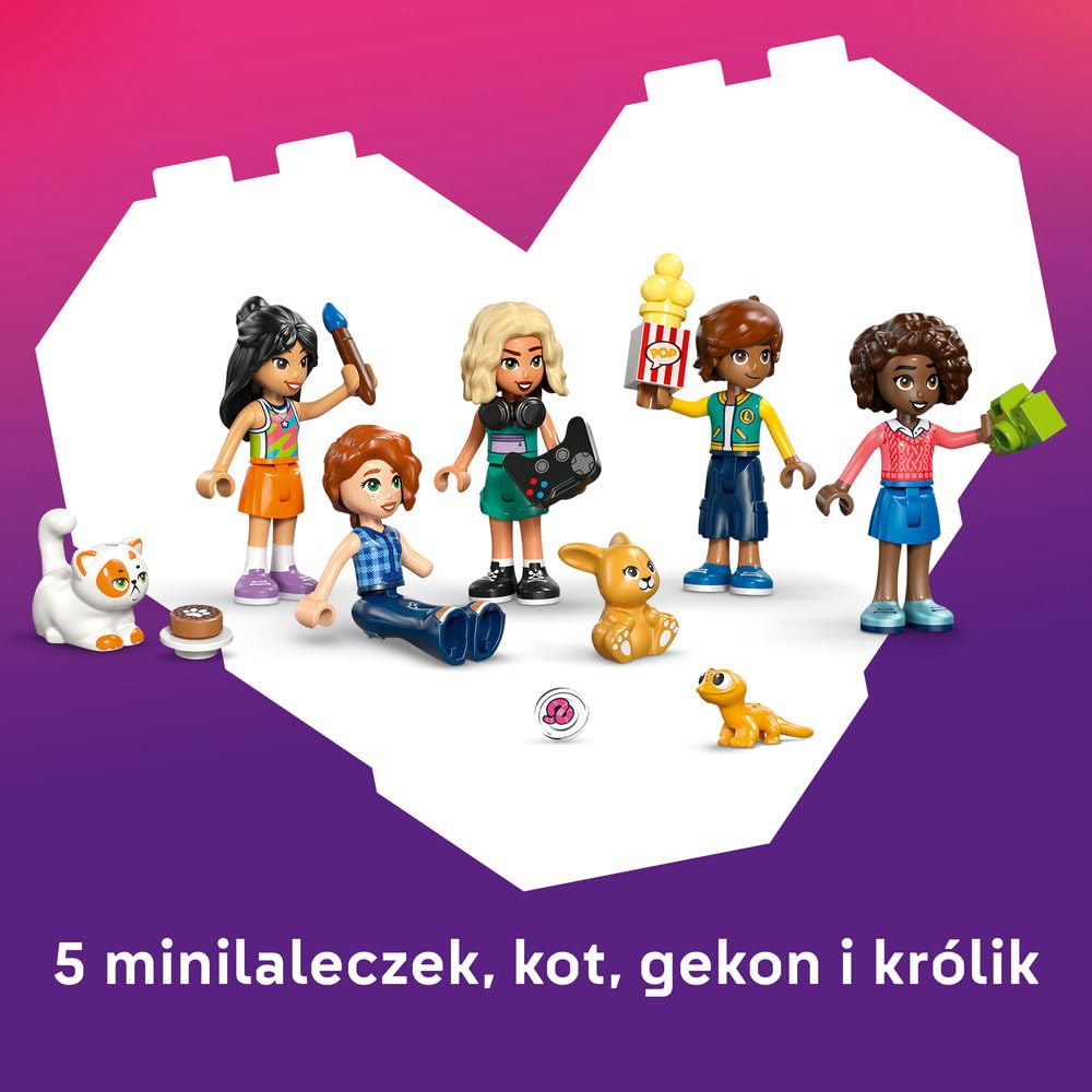 LEGO Friends Domek klubu przyjaciół z Heartlake 42689 | Miejsce spotkań, zestaw z minilaleczkami, prezent dla dziewczynki i chłopca 8+, 794 elementy