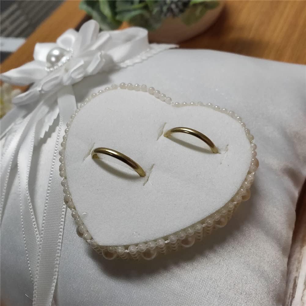 Hochzeit Ringkissen, 20x20cm Brautkissen Träger Kissen Ringschachtel Ringhalter, Heirat Paar Ring Halter Hochzeit Accessoires Für Eheringe Ringe