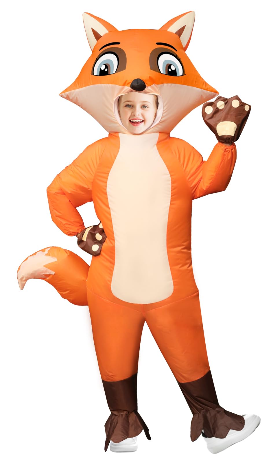 Anroong Inflatable Costumes for Kids Fox Costume Halloween Blow Up Fox Costumes Animals Fancy Dress Suit for Boys Girls Cosplay Party