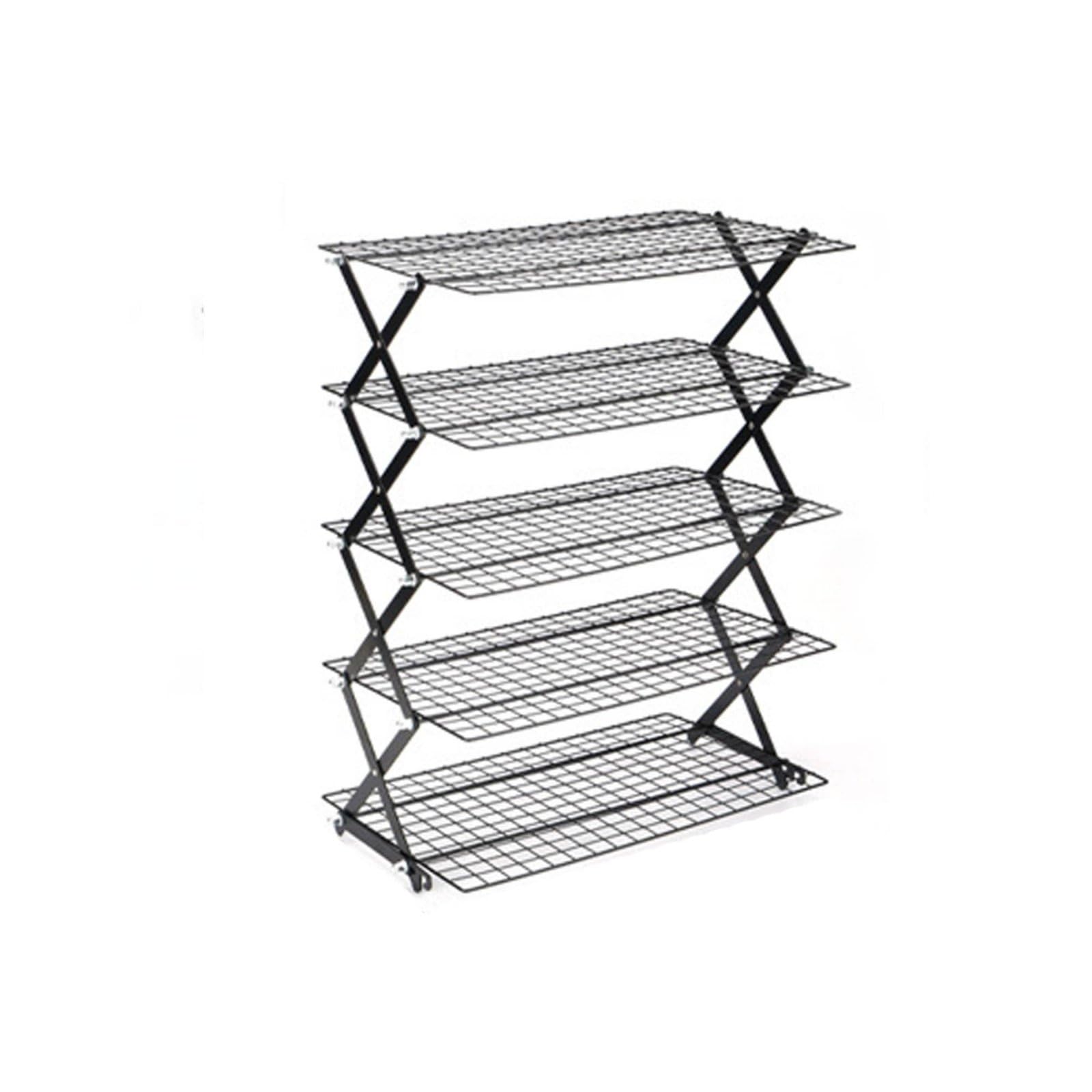 Griglia Raffredda Biscotti Doppio Livello Pieghevole Verticale Multifunzione Supporto Regolabile Magnetico Adatta a Pasticceria Barbecue Cucina, Moderno, Regolabile, Salvaspazio-C