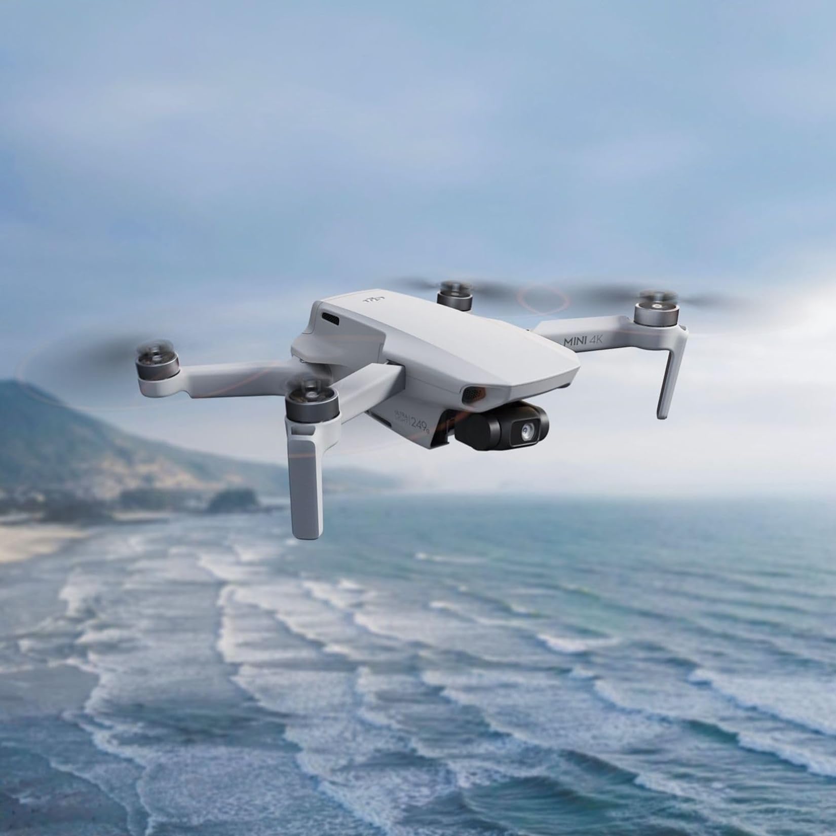 Pack DJI Mini 4K con cámara, dron con cámara 4K UHD, menos de 249 g, estabilización en 3 ejes, transmisión de vídeo a 10 km, regreso automático, 2 baterías para un tiempo máx. de vuelo de 62 min
