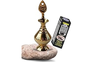 Antique Islamic Brass Bottle Eyeliner Case Vintage Engraved With Free Ithmid Kohl Powder Real