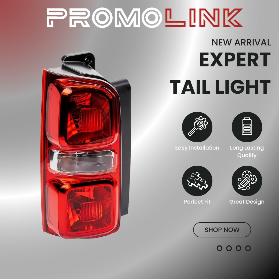 Fanale Posteriore Sinistro Compatibile con Peugeot Expert Traveller Citroen Spacetourer Jumpy Toyota Proace Opel Zafira Life Vivaro 9808243180
