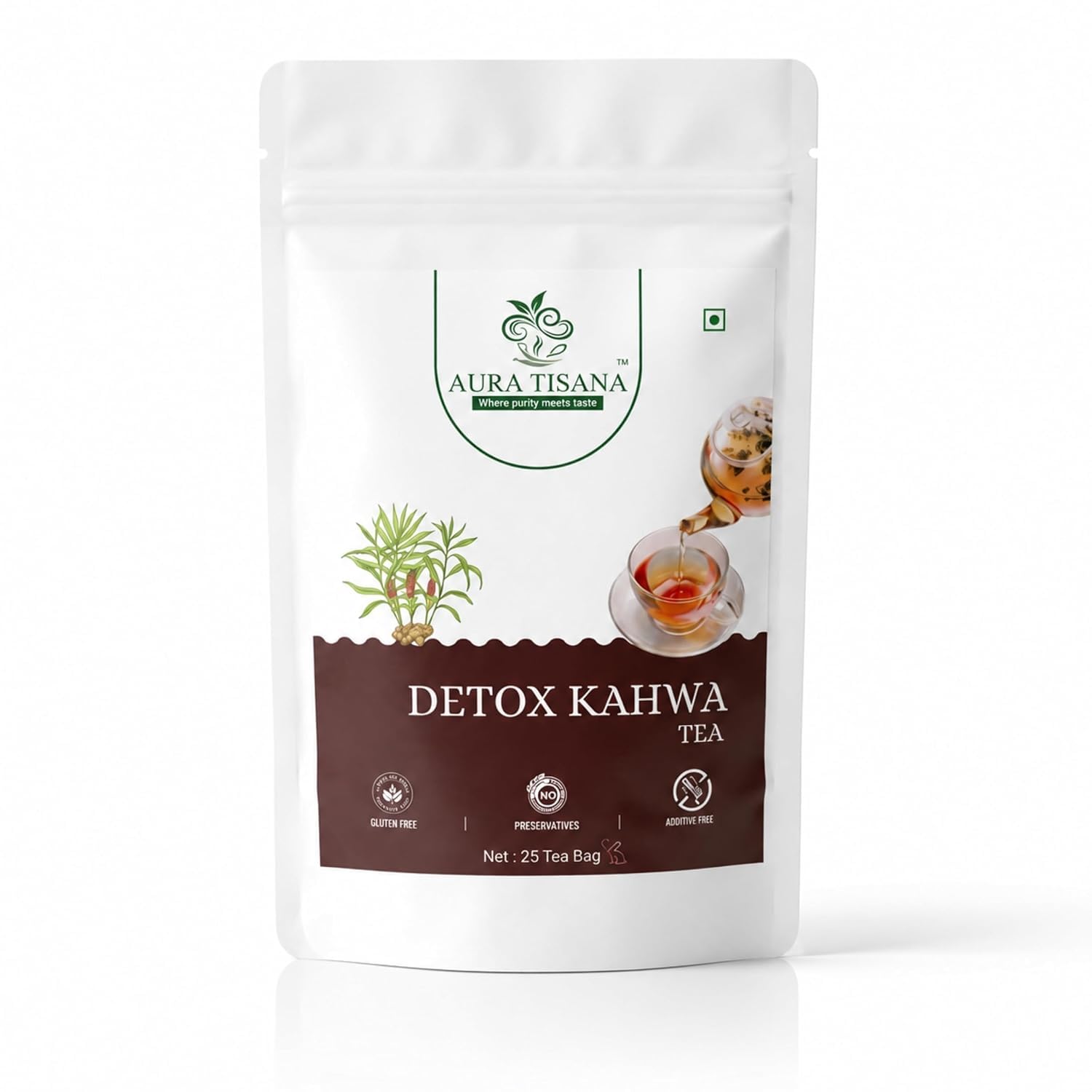 AURA TISANA Detox Tea – Herbal Wellness Infusion with Natural Ingredients for Cleansing, Digestion & Refreshing Detoxification (25 Tea Bags)-image-33