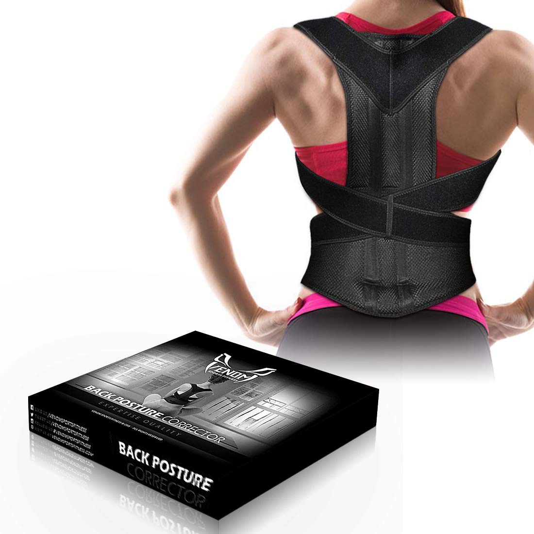 Buy Venom Posture Corrector Brace with Orthopedic Neck, Back and