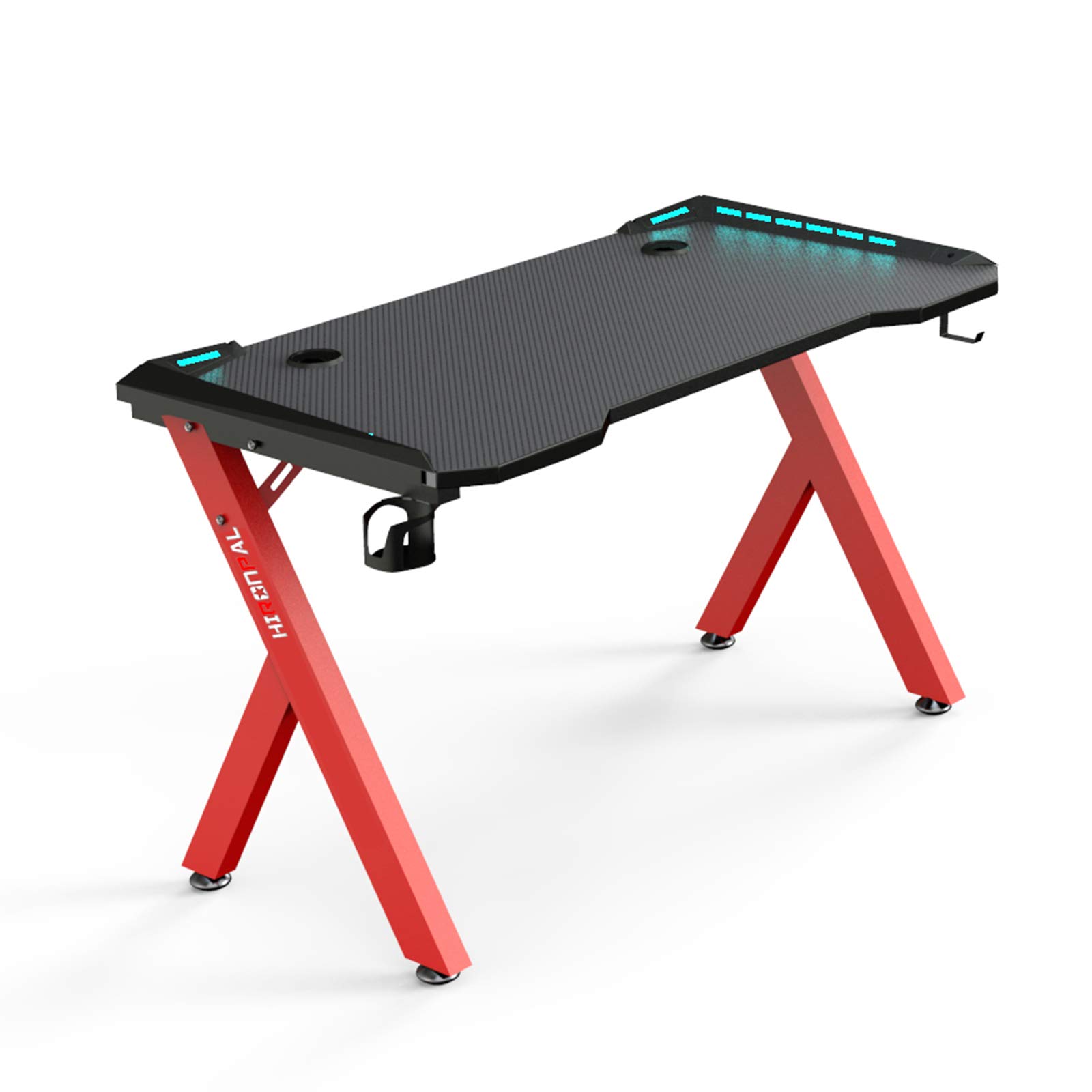 Buy Loye Gaming Desk for PC, R Shape Gaming Table with LED Light