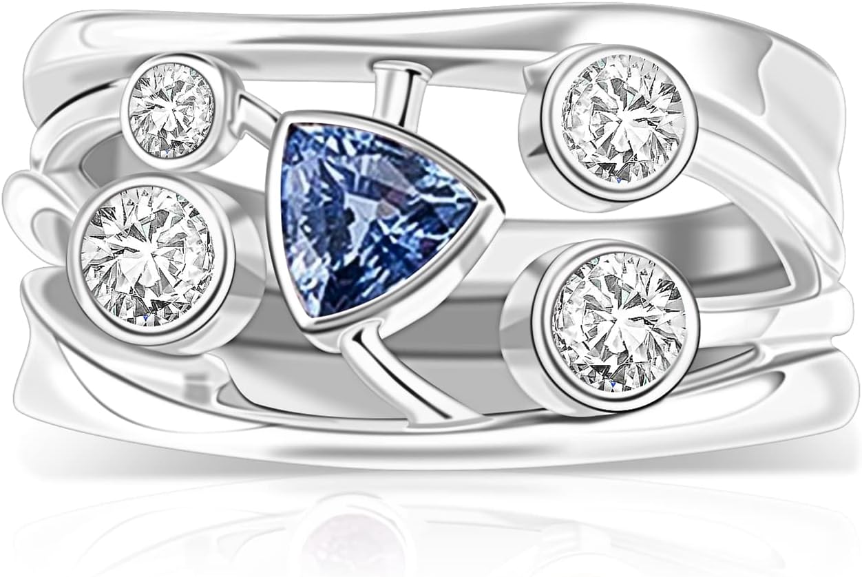 BABOOM Custom 1-8 Simulated Birthstones Mother Ring Personalized Mom Ring with Birthstones Custom Birthstone Rings for Women Mother Daughter Grandma