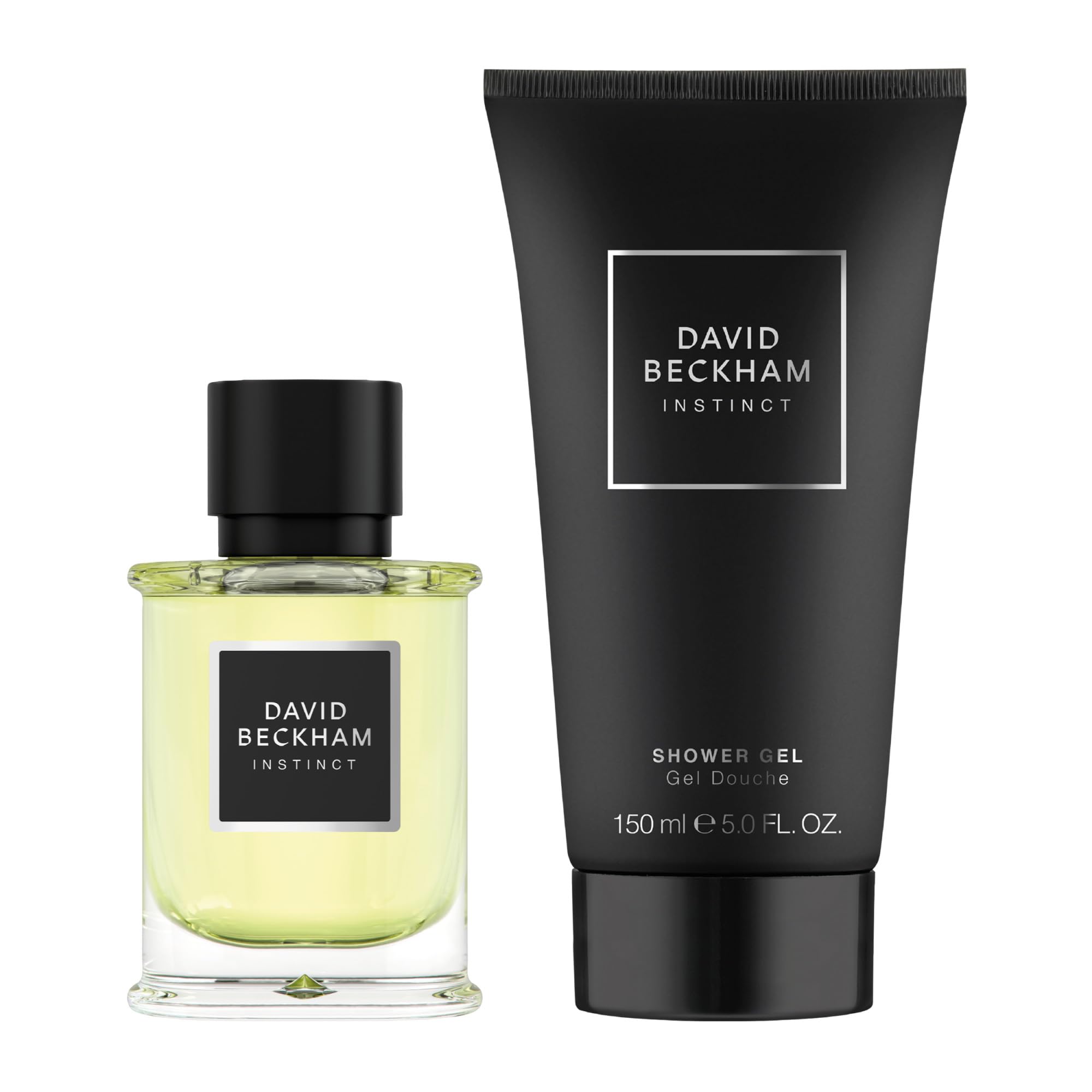 David Beckham Instinct Eau de Parfum & Shower Gel Gift Set for Him, Captivating Fougère Citrus Perfume, 50ml & 150ml