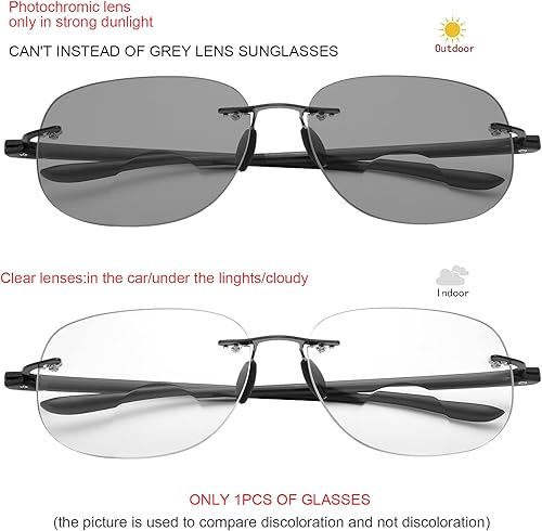 Miniatura 2 de Gafas de lectura bifocales fotocrómicas de transición para hombres y mujeres, gafas de sol de protección UV400, gafas de sol para lectores de