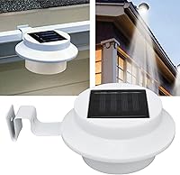 Vista 1 de Luces solares blancas de canalón, luces solares de canalón, luces decorativas para exteriores, impermeables, lámpara de valla LED para iluminación