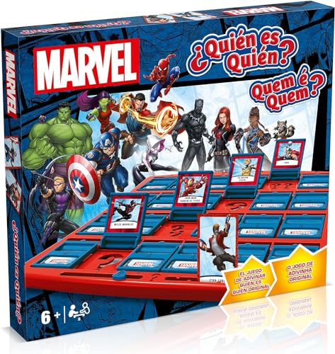 Winning Moves Guess Who Marvel Juego De Mesa Quien Es Quien - Descubre A Los Héroes Y Villanos De Marvel En Este Juego para Superhéroes De 6 Años En Adelante. para 2 Jugadores.