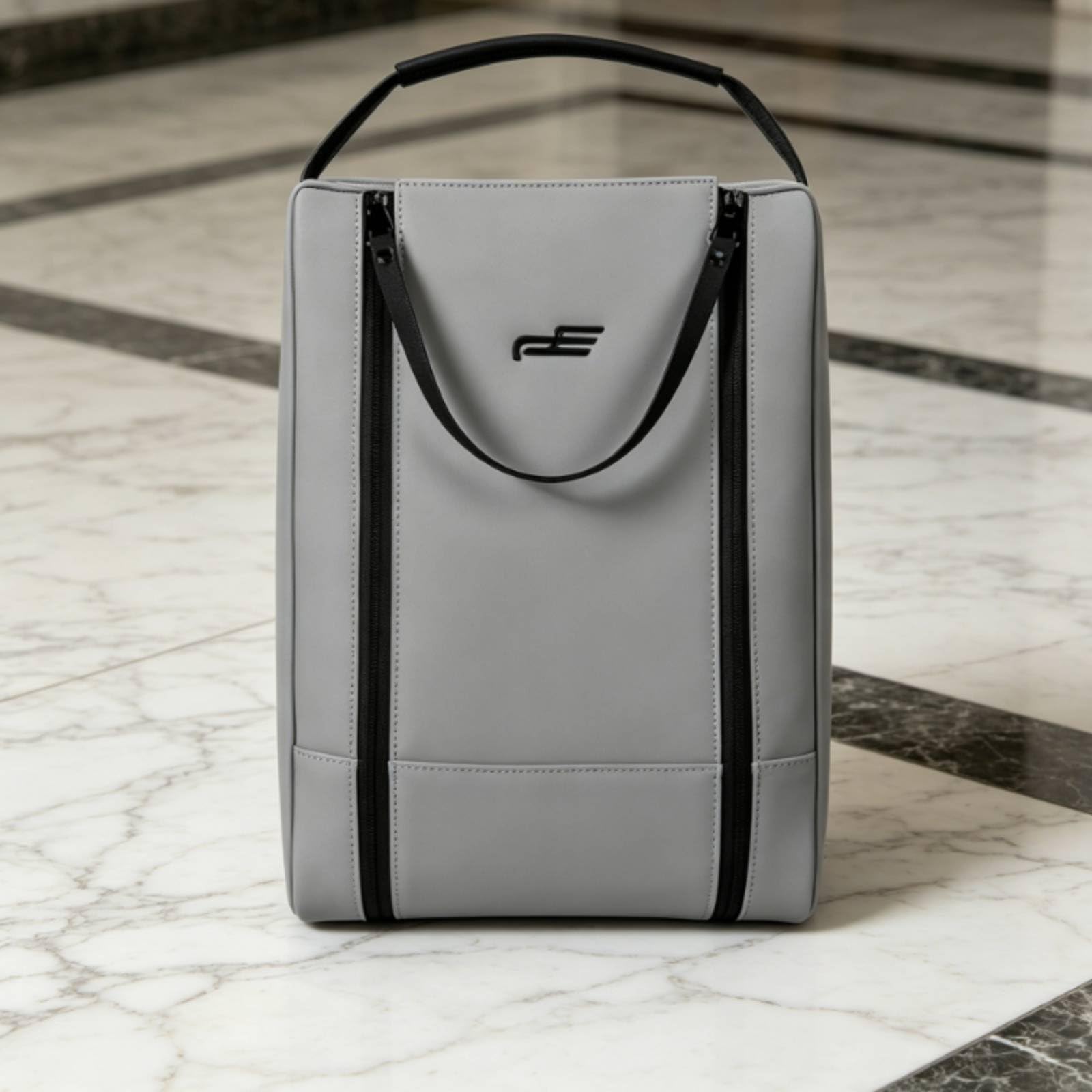 Golfschuhtasche wasserdicht Golf-Schuhbeutel atmungsaktiv PU-Schuhtasche für Golfer, Golfplatz, Array, Weiß