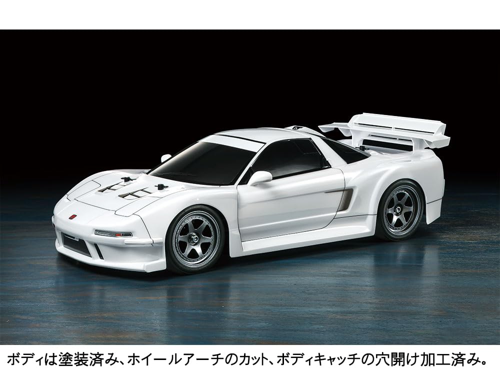 TAMIYA 58739 1:10 RC Honda NSX 1998 Racing TT-02 - zdalnie sterowany samochód, pojazd, modelarstwo, montaż, hobby, zestaw do montażu RC, nielakierowany