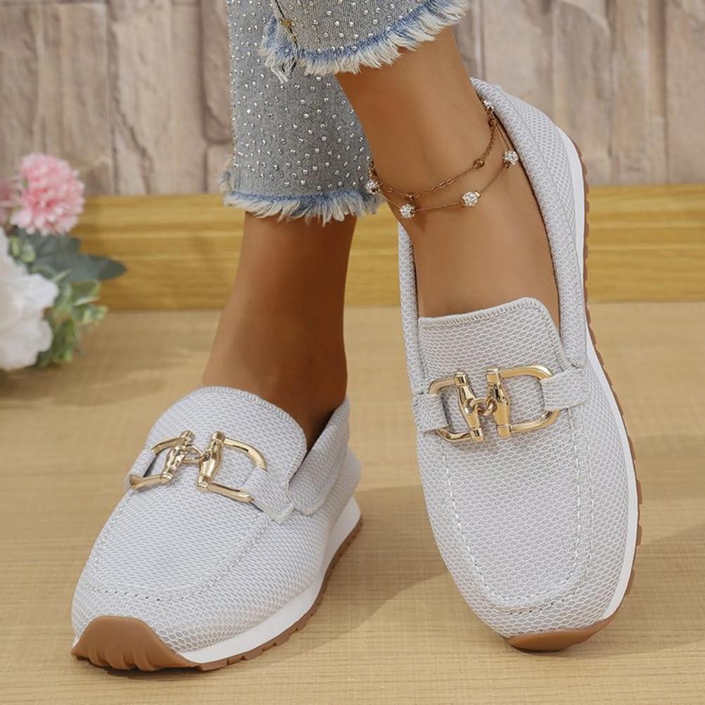 shownicer Mocassins Femme Loafers Plates Chaussures Slip-on Confortables à Enfiler