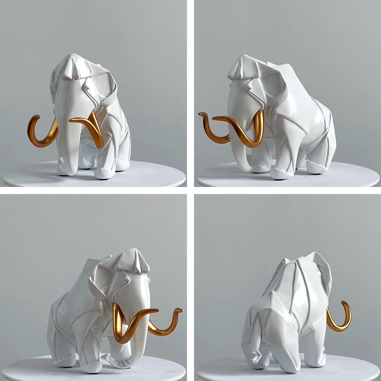 HAUCOZE Mamut Escultura Estatua Modern Adorno Decoración Animal Figura 22cm