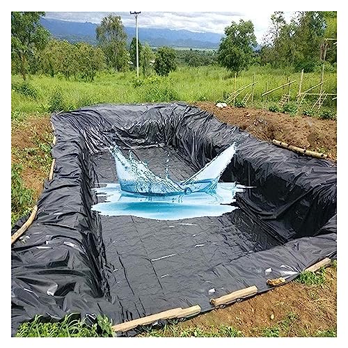 Bâche pour bassin noir contre les fuites revêtement étanche 10x10 m résistant aux UV