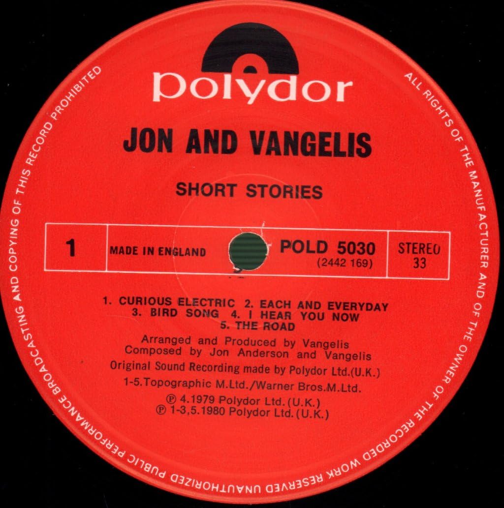 SHORT [POLD5030] 1980 JON AND VANGELIS