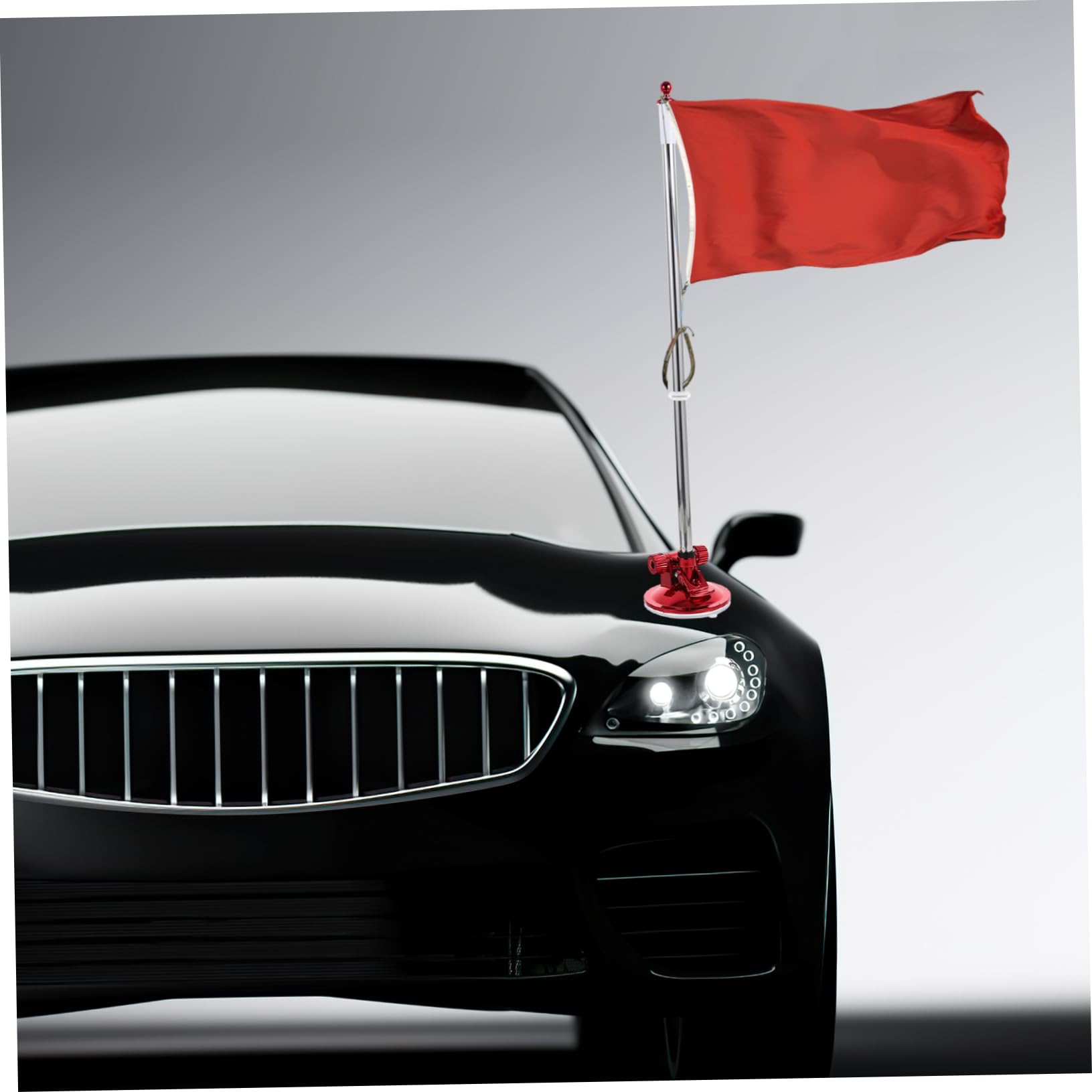 BESPORTBLE 4pezzi Portabandiera Da Auto Con Ventosa Supporto Stabile Per Bandiere Per Esterni e Resistente Al Vento e Alle Intemperie Facile Da Installare Con Ventosa Rossa