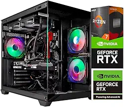 PC GAMER HERTZ® RYZEN 7 5700X WATER COOLER 240MM 32GB SSD 1TB RTX 5060 8GB GABINETE GAMER