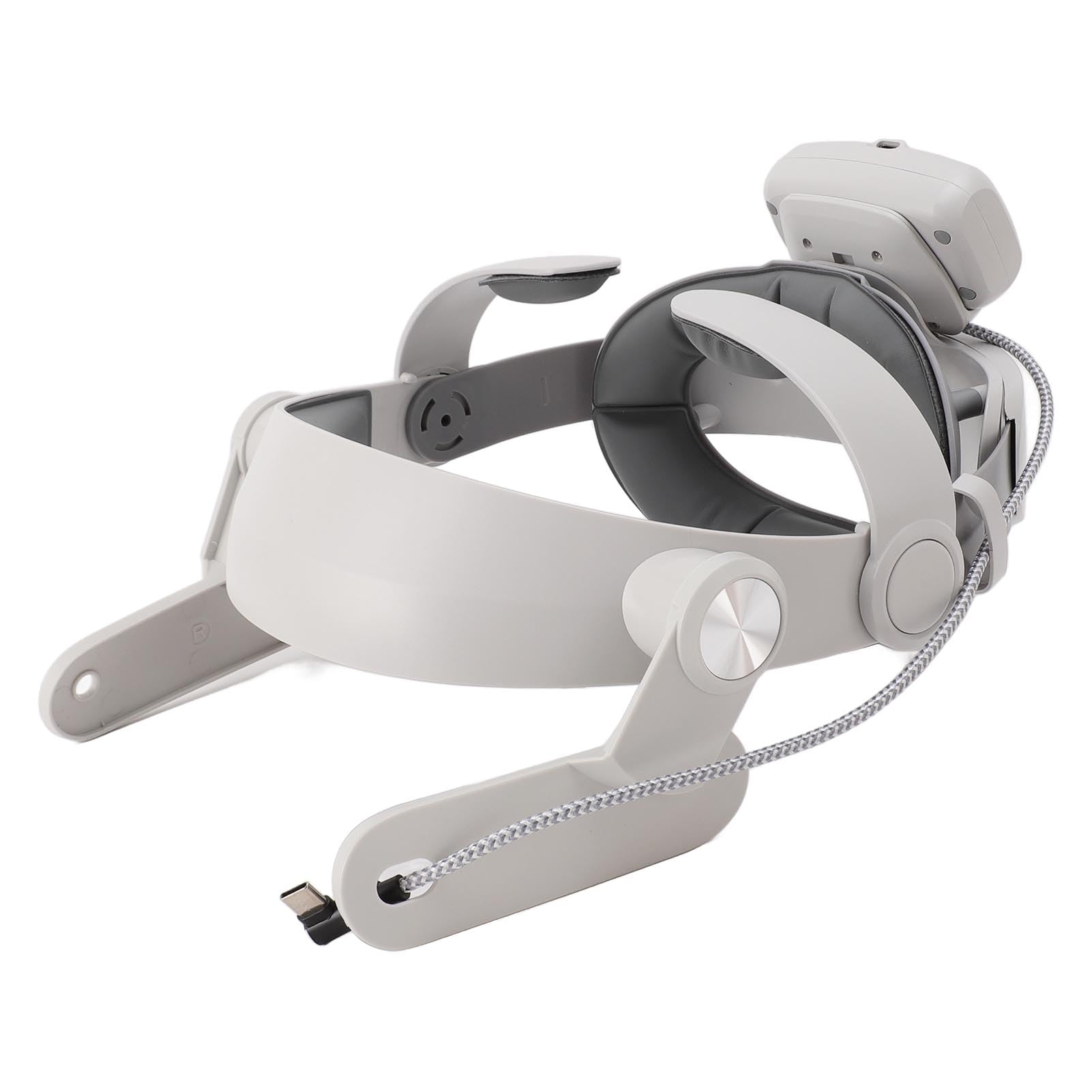 Fascia per la Testa VR con Pacco Batteria Regolabile e Ammortizzata per un Tempo di Riproduzione Prolungato di 6 Ore per il Design Leggero Meta 3