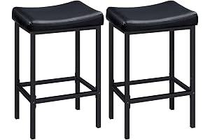 HOOBRO Saddle Barstool, Set of 2