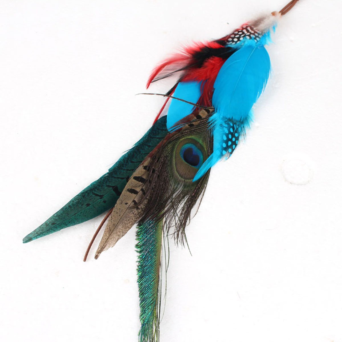 Estensione Per Capelli Boho Con Piume E Pettine - Accessorio Hippie Handmade - 1 Pezzo