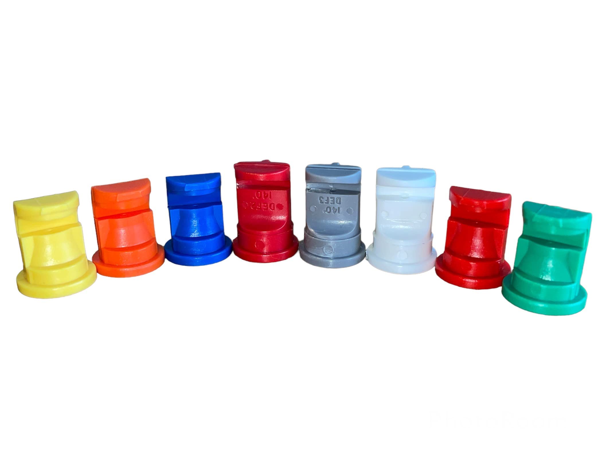 Deflector, Anvil Spraying Nozzle Tips for Knapsack Sprayer, 125 to140 Degree Angle. 8 Nozzles, Orange 125 Spray Angle