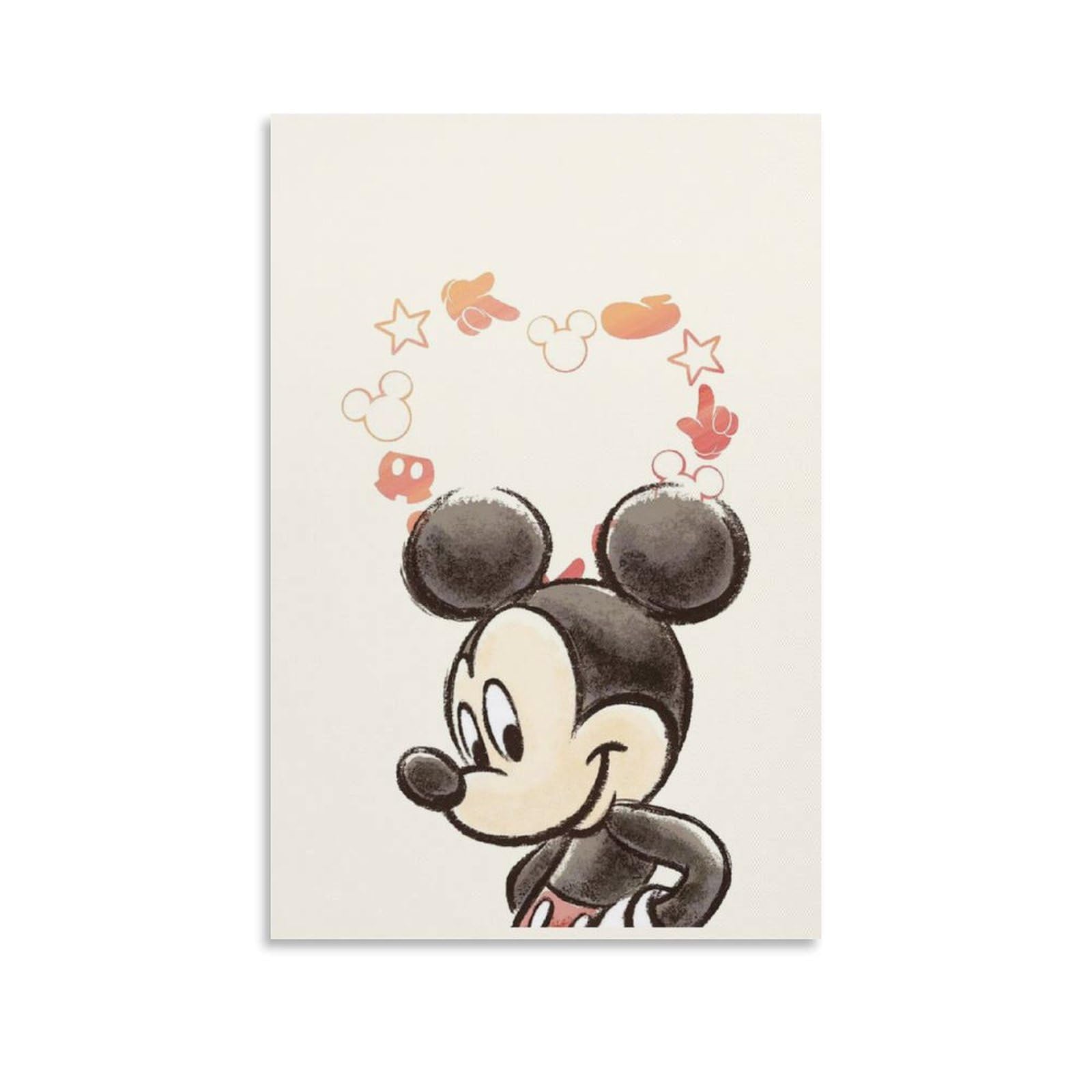Amazon.co.jp: ミッキーマウス アートポスター 飾り絵 かわいい 
