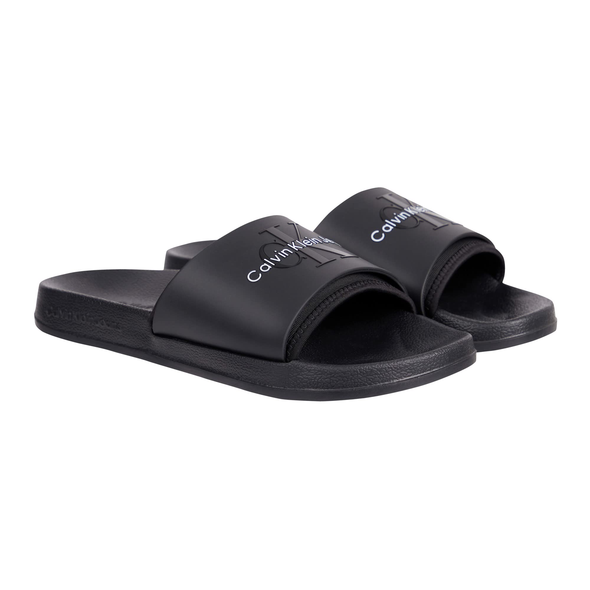 Calvin Klein Jeans Zapatillas de Baño para Mujer Slide Monogram Tpu Flip Flops, Rosa (Peach Blush/Bright White), 36