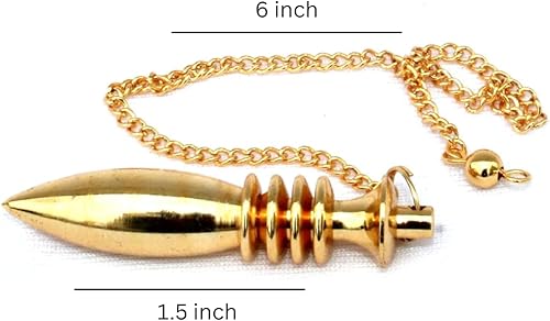 Miniatura 2 de Jet - Péndulo de metal auténtico Karnak de latón, sanación de radiestesia, respuestas espirituales, preguntas, alivio del estrés, alivio del dolor,