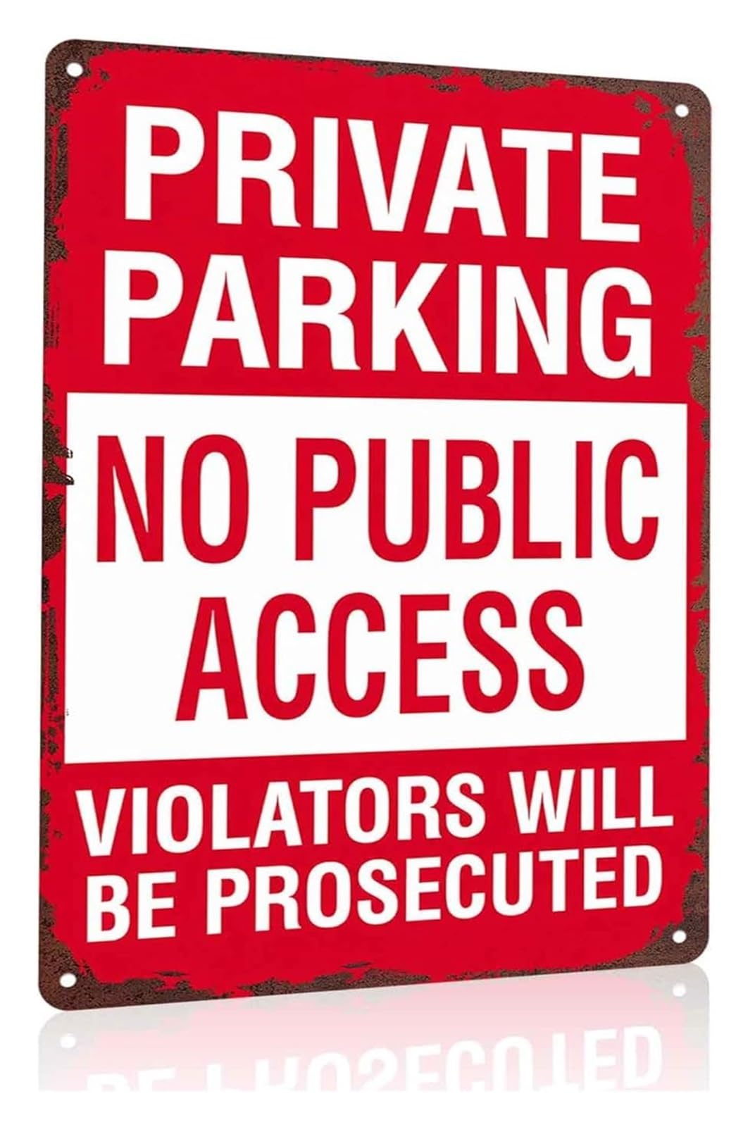 PKNVKZIDK Private Parking No Public Access Humorous Aluminum Metal Sign for Garage and Driveway 8 X 12 in