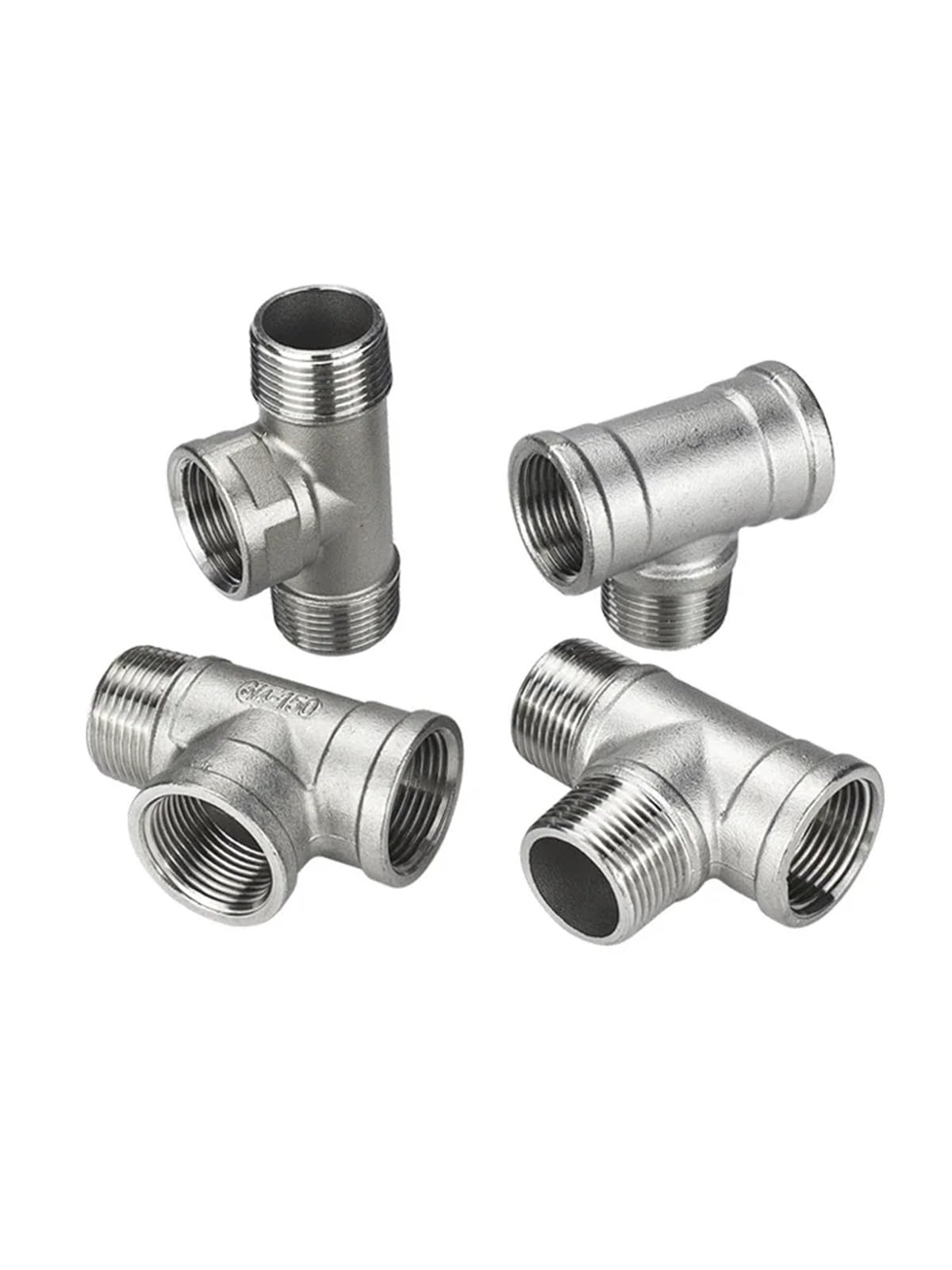 Jonction té pour tuyauterie Raccord en T fileté mâle et Femelle en Acier Inoxydable Raccords de tuyauterie de plomberie 3 Voies en Acier Inoxydable pour Tuyau(304DN20-mmf)