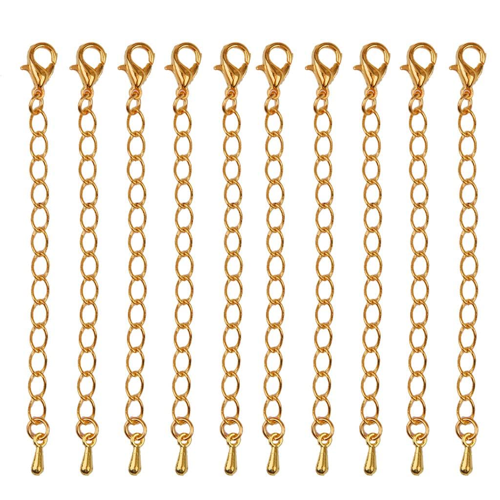 CALANDIS® 10 Packs of Necklace Extenders Jewelry Extension Chain 75 mm Gold | Alloy | 10 Pieces Chain (B0B12QNGP9) Amazon Price History, Amazon Price Tracker