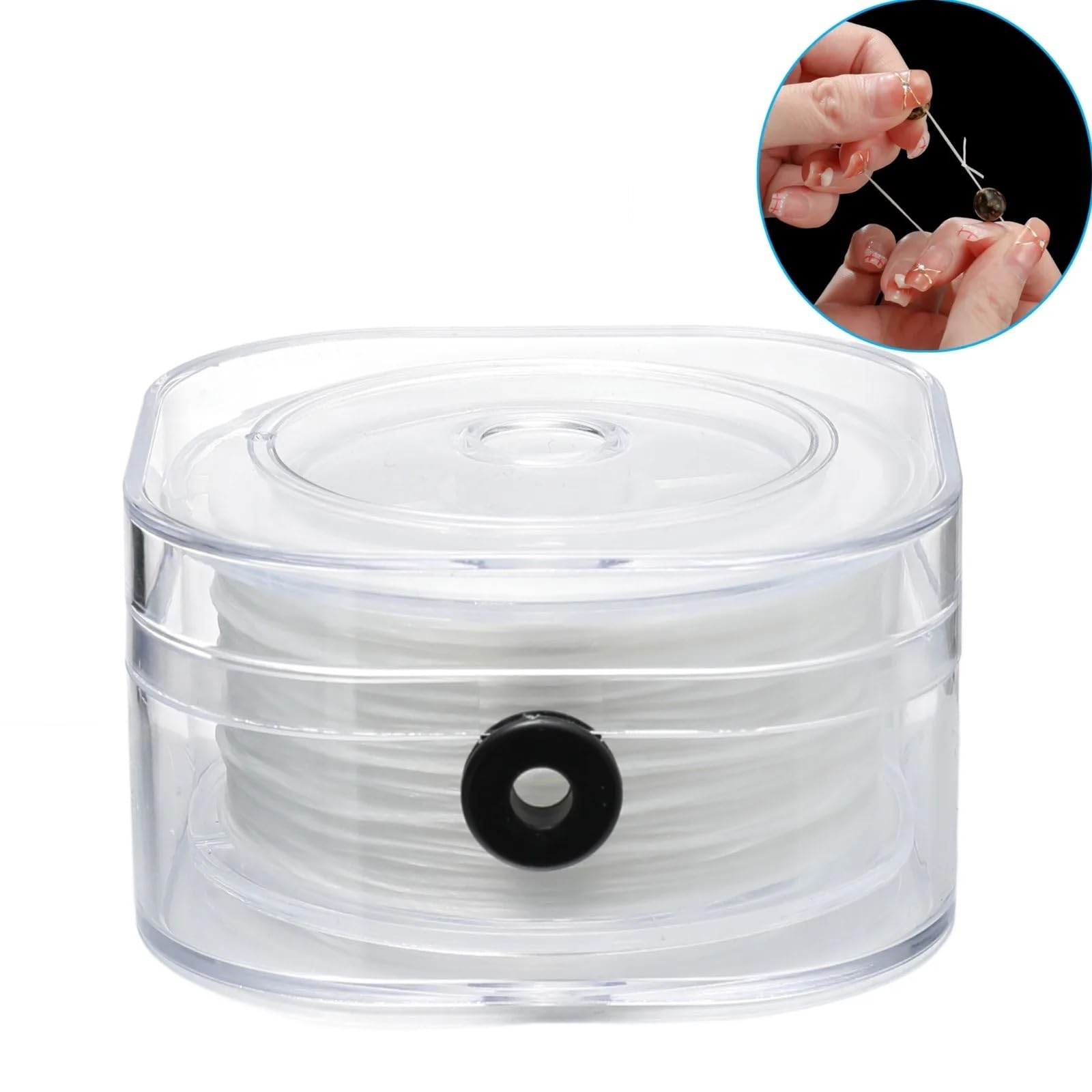 Elastyczny sznurek do bransoletek 8 szt. 0, mm rozciągliwy z koralików nici tworzenia biżuterii naszyjnik DIY krawiectwo(0.8mm White)