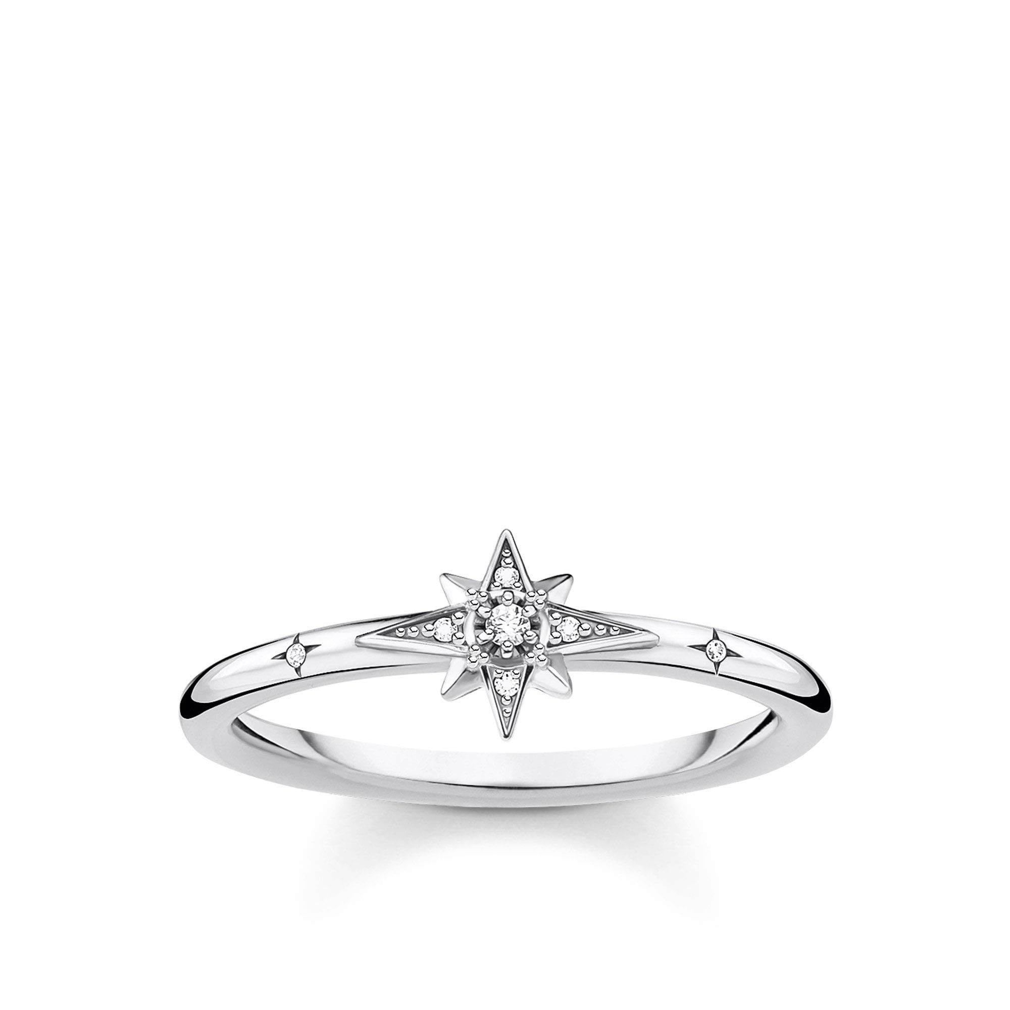 Pierścionek Thomas Sabo Gwiazda z kamieniami, srebro próby 925 TR2317