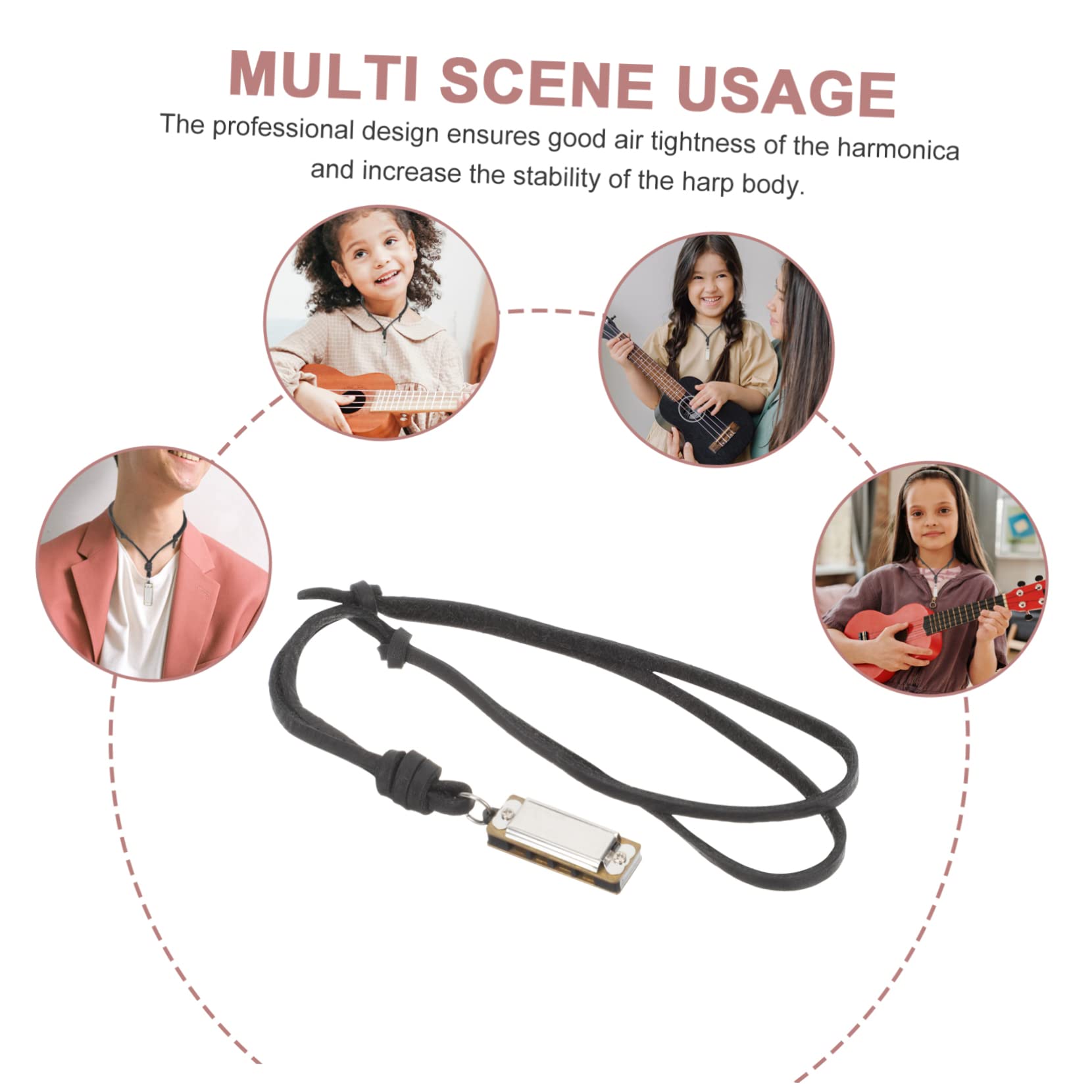 CONGARTENO Harmonica Necklace for Creative Miniature Pendant present Durable Material Functional Design for Birthdays Festivals Unique Music Accessory for Boys